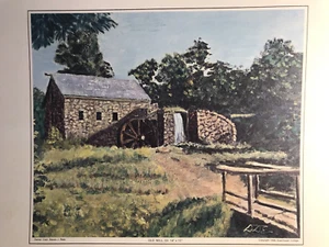14"x12" Oil Picture - Capt. Steven J. Rees - Old Mill - 1968 - Eisenhower - Picture 1 of 12
