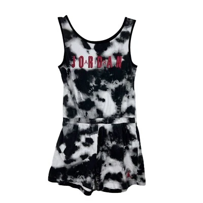 Nike Air Jordan комбинезон девочек большой черный белый без рукавов бак шорты Activewear - Изображение 1 из 4