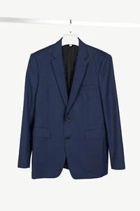 Burberry Blue Classic Fit Birdseye Wool Tailored Jacket, Size 54R - Picture 1 of 12