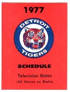 DETROIT TIGERS ~ 1977 MLB Pocket Schedule ~ FREE SHIPPING - Picture 1 of 1