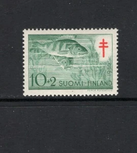 Finlandia 1955 PERCA EUROPEA, CRUZ ROJA MLH Sc B129 - Imagen 1 de 1