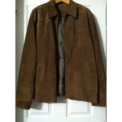 ROUNDTREE & YORKE XL MENS NEW BROWN 100% GENUINE LEATHER JACKET  - Image 1 of 4