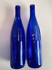Lot de 2 bouteilles de vin ZG Zuazo Gaston 750 ml en verre bleu cobalt