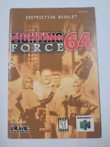 Fighting Force 64 SOLO MANUAL EN Nintendo 64 ¡Envío Gratis en Canadá!! - Imagen 1 de 6