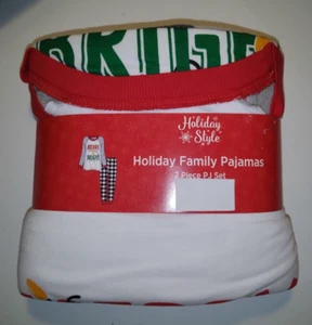 Holiday Style Girl's 2-Piece Pajama Set - MERRY & BRIGHT - Size: M (7-8) - Picture 1 of 2