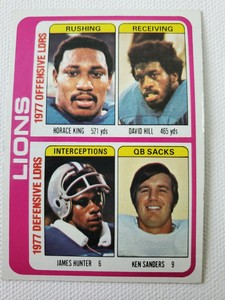 Horace King/David Hill/James Hunter/Ken Sanders Topps Football Card  1978 #509
