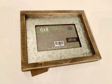 New Wood & Silver Metal Standing Picture Frame 6x4 Green Tree Gallery Photo
