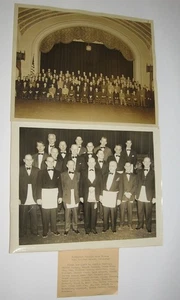 1946 Freimaurer Treffen Gruppenfoto Rochester NY + Chor 8x10 Dr. Larson Dirigent - Bild 1 von 14