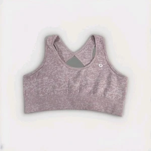 Astoria Activewear Sports Bra Womens Medium Pink Camo Racerback Seamless Ribbed - Picture 1 of 10