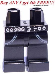 ☀️NEW Lego Legs BLACK w/ Chain Belt Pants MINIFIGURE MINIFIG BOY GIRL Jeans - Picture 1 of 3