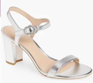 Stuart Weitzman Sandale Kristallschnalle 75 Blockabsatz 9,5 - Bild 1 von 5
