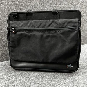 Vintage 16" Black Nylon IBM ThinkPad Laptop Messenger Carry Case Bag - Picture 1 of 12