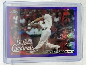 2010 Topps Chrome Matt Holliday Purple Refractor /599 - Picture 1 of 2