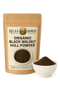 Organic Black Walnut Hulls Powder - 100% Pure, Non-GMO Juglans Nigra, Detox Herb - Picture 1 of 2