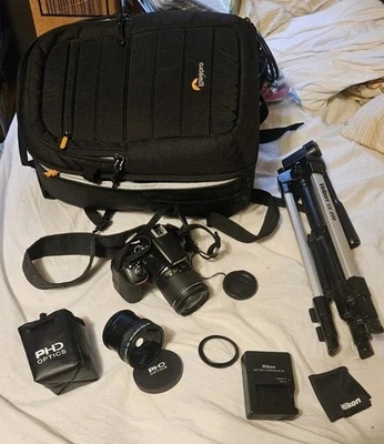 Nikon D3500 Camera + DX AF-P Nikkor 18-55mm f3.5-5.6G VR + Fish Eye + Tripod... - Image 1 of 4