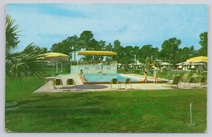 Lakeland FL Florida Prestler's Motel Schwimmbad Postkarte - Bild 1 von 2
