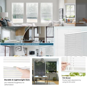 PVC Venetian Blinds Home Office Window VENETIAN blind Easy Fit Trimable All Size - Picture 1 of 20