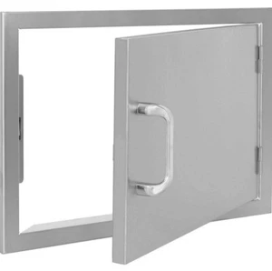 Puerta de acceso horizontal de acero inoxidable de 17x24 pulgadas para isla de cocina de barbacoa al aire libre - Imagen 1 de 4