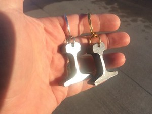 Vintage Railroad Mining Rail(1881)used in Montana Gold/Silver Mines Keychain🇺🇸