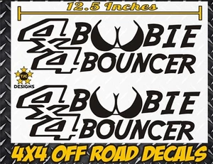 4x4 BOOBIE BOUNCER Truck Bed Decal Set MATTE BLACK for Ford F-150 and Super Duty - Picture 1 of 3