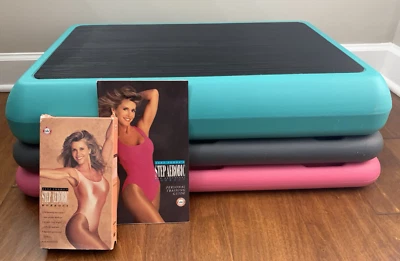 JANE FONDA Banco Paso Aeróbico Abdominal Entrenamiento Guía Personal VHS De Colección Fitness Foto 1 de 4