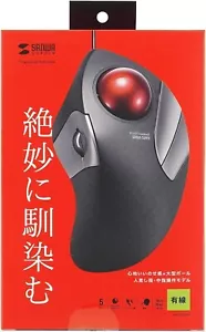Sanwa Supply Trackball Mouse Black MA-TB181BK Optical Wired 5 Buttons USB - Picture 1 of 20