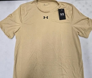 Under Armour Mens Locker Tee 2.0 Short Sleeves VEGAS GOLD 1305775 715 $25 LARGE - Picture 1 of 2
