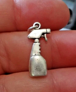 Sterling Silver 3D 22x10mm Garden Water Spray Bottle Charm - Picture 1 of 4