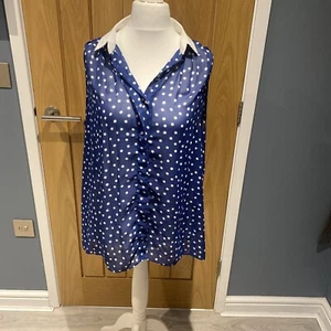 Mamas and Papas Maternity Polka Dot Sleeveless Top Size 14 - Picture 1 of 5