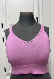 Women BP. Pointelle Sleeveless Purple Sweater Tank Top Size 1X - Picture 1 of 6