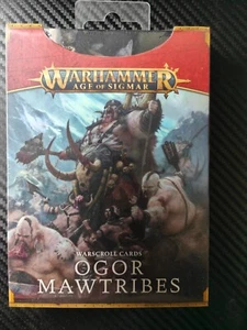 WARHAMMER AGE OF SIGMAR OGOR MAWTRIBES WARSCROLL CARDS - NEW & SEALED - Picture 1 of 2