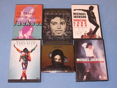 6 DVD Lot: MICHAEL JACKSON (Moscow Case 1993~Trials~This is It~Xscape~Dangerous~ - Image 1 of 4