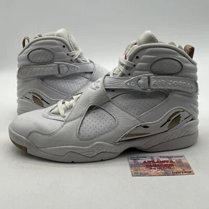 Size 12 - OVO x Air Jordan 8 Retro White Gold Leather Red Brown (AA1239-135) - Picture 1 of 8