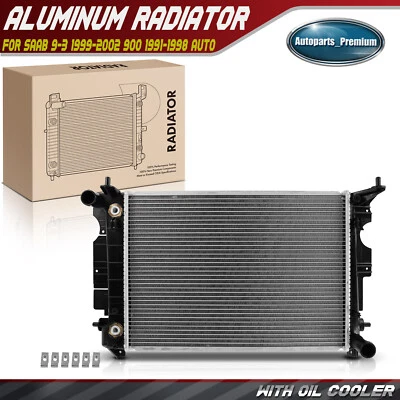 Radiador con enfriador de aceite de transmisión para Saab 9-3 1999-2002 900 1991-1998 automático Foto 1 de 4