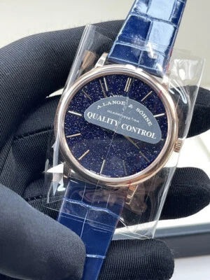 A. Lange & Sohne Saxonia Thin 211.088 Pink Gold Gold-flux-faced Dark-blue Dial  - Image 1 of 4