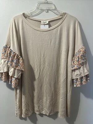 Camiseta Pullover 143 Story By Line Up Bohemia Volantes Manga Corta Talla 1XL Foto 1 de 4