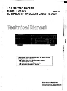 Service Manual-Anleitung für Harman Kardon TD 4400  - Picture 1 of 1