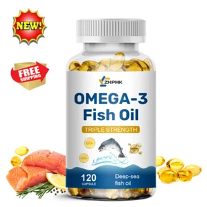 Aceite de pescado Omega 3 3600 mg - 1296 mg EPA/864 mg DHA dosis alta - cuidado corazón cerebro ojos - Imagen 1 de 11