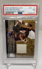 PSA 7 Walter Payton 2004 Donruss Elite #TT-27 Jersey Card Throwback Threads