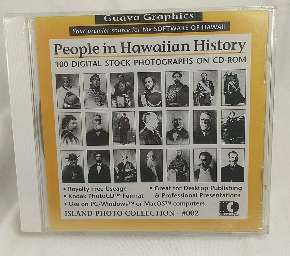 PEOPLE IN HAWAIIAN HISTORY - 100 DIGITAL STOCK PHOTOGRAPHS ON CD ROM OOP! NEW! - Image 1 of 4
