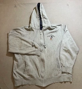 Disneyland 1971 Sweater Adult XL Gray Zip Embroidered Long Sleeves Hoodie Mens. - Picture 1 of 11