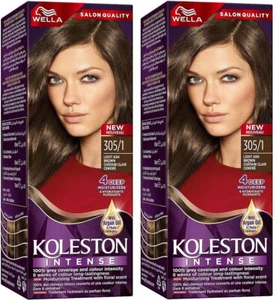 2x Wella Koleston Intense Hair Color 305/1 Light Ash Brown - Picture 1 of 6