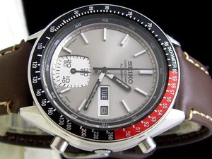 Reloj Automático Seiko Cronógrafo 6139-6040 Vintage Años 70 Correa Cuero - Imagen 1 de 3
