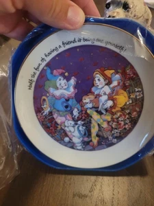 Lasting Memories 6" Plato Bufón Arlequín Amistad Borde Dorado De Colección 1986 Regalo - Imagen 1 de 2