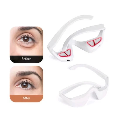 LED Microcurrent Red Light Therapy Eye Massager Device for Dark Circles Eye Bags