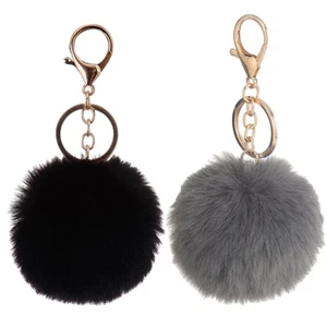 2 piezas Llavero Pompón Adorable Bolso Colgante Mochila Colgante Llavero de Felpa - Imagen 1 de 12