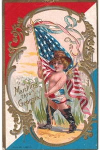 Cherubino in marcia attraverso la Georgia come soldato patriottico 1910 - Foto 1 di 2