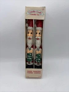 Vela artesanal vintage de Papá Noel pintada a mano 1994 - Imagen 1 de 6