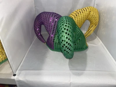Mardi Gras блестки Шут шляпа костюм аксессуар Хэллоуин колокольчики цветной - Изображение 1 из 4