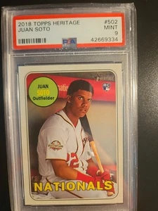 2018 Topps Heritage Juan Soto #502 PSA 9 - Bild 1 von 2